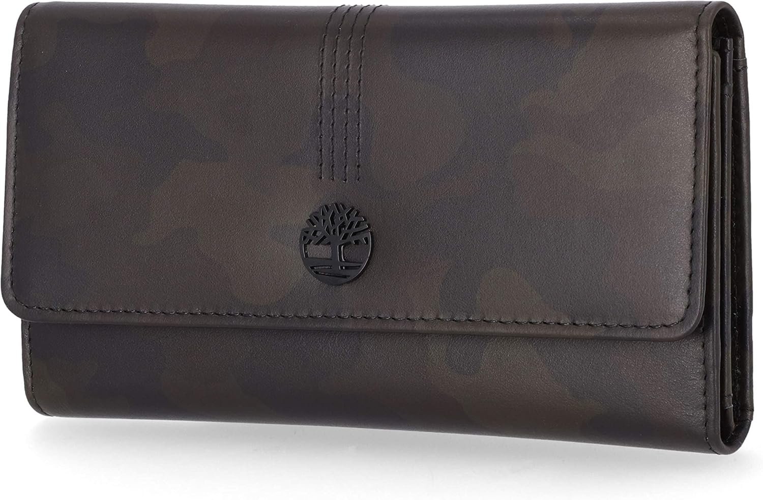 Timberland Leather RFID Flap Wallet Clutch Organizer, Camo