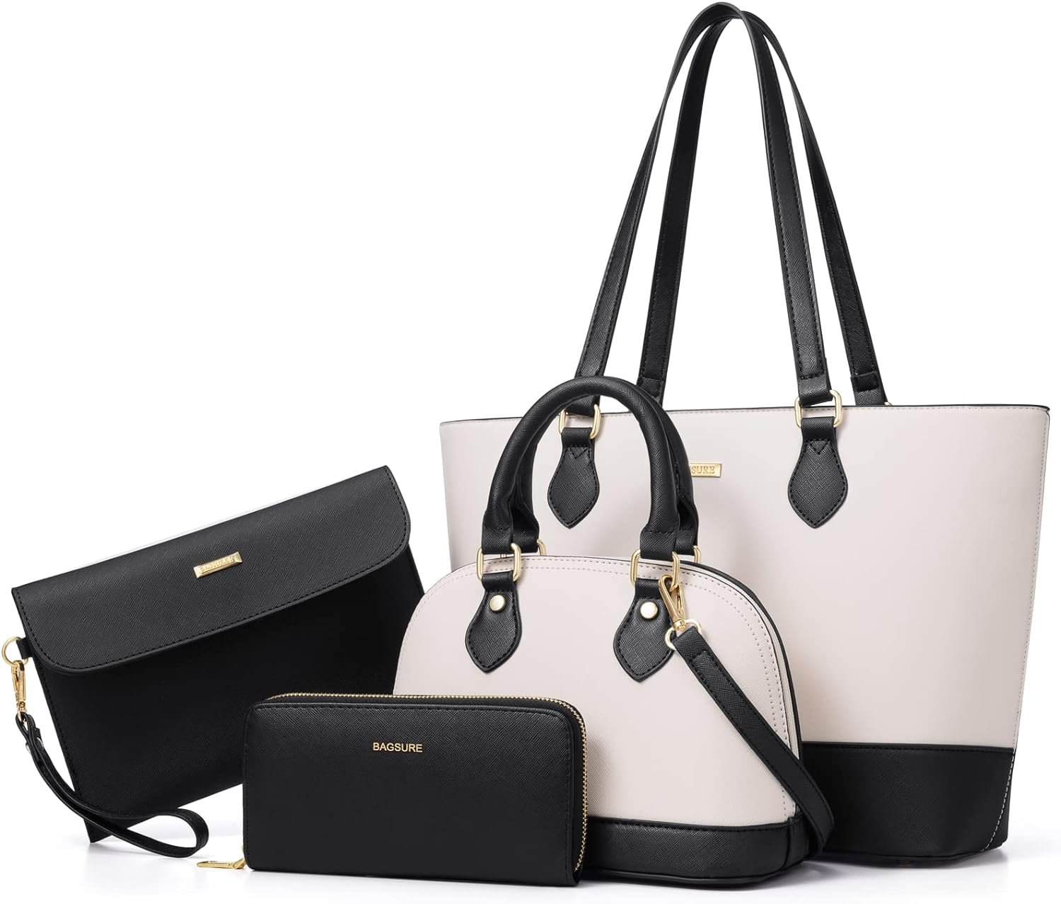 4PCS Women Fashion Handbags Purses Review